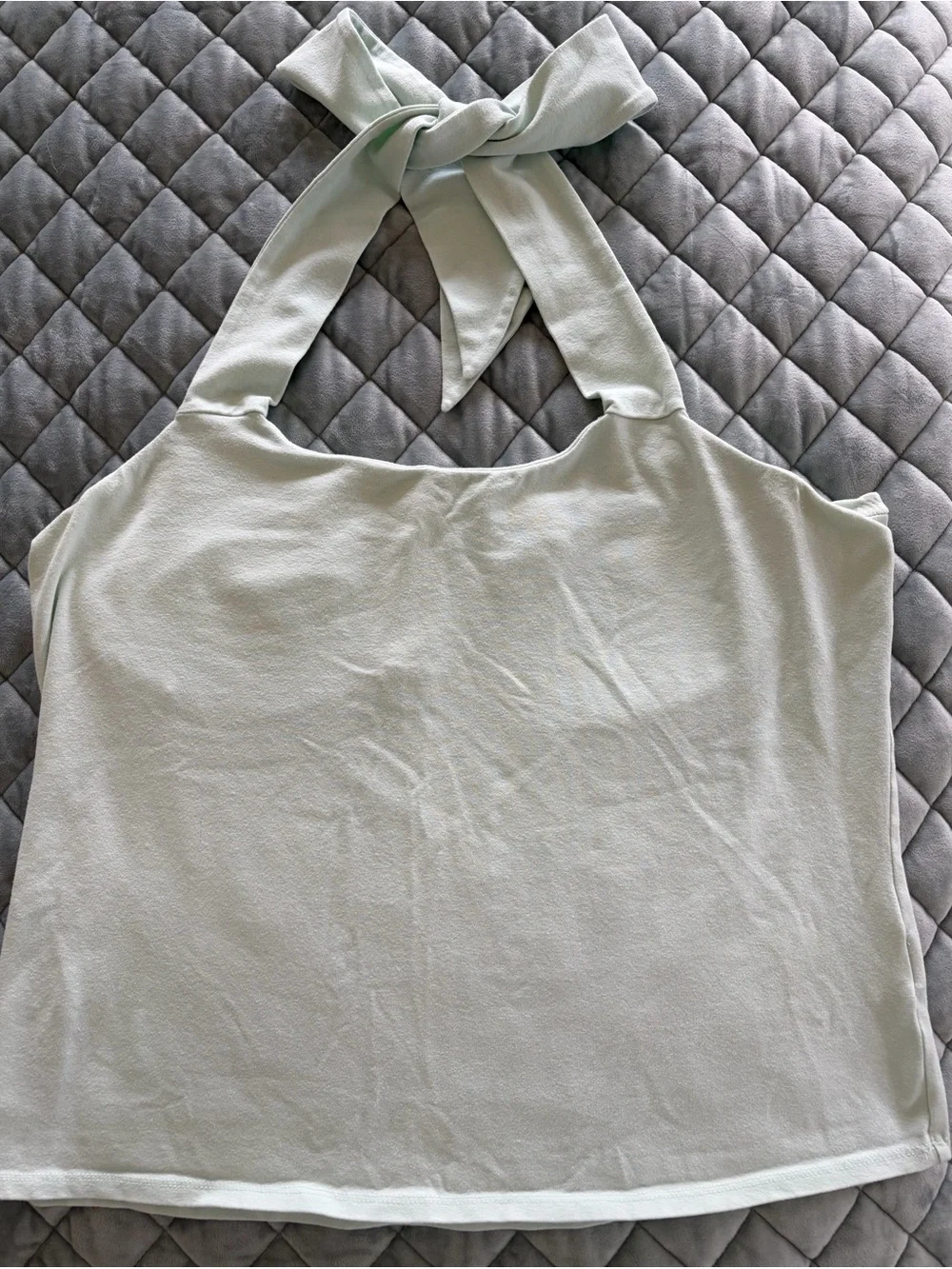 Soft Surroundings Soft Mint Tie-Neck Halter Tank